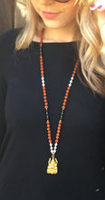Load image into Gallery viewer, Yoga Mala Black Onyx Rainbow Moonstone Ganesh
