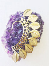 Load image into Gallery viewer, Brass Ear Cuff | Tribal Leaves | Ear Wrap