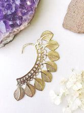 Load image into Gallery viewer, Brass Ear Cuff | Tribal Leaves | Ear Wrap
