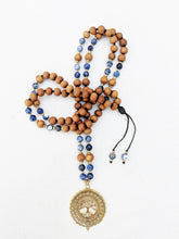 Load image into Gallery viewer, Yoga Mala | Sodalite Sandalwood Tree of Life Pendant Necklace | 108 Beads