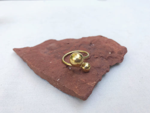 Sacred Spheres Brass Ring | Adjustable