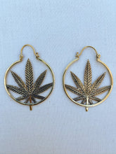 Load image into Gallery viewer, MJ Brass Hoop Earrings