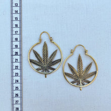 Load image into Gallery viewer, MJ Brass Hoop Earrings