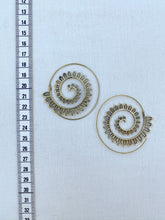 Load image into Gallery viewer, Sunrise Spiral Brass Earrings