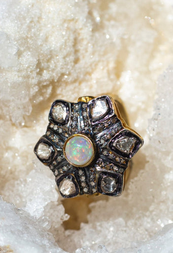Shaily Opal + Diamond Ring