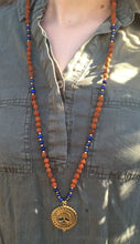 Load image into Gallery viewer, Yoga Mala | Lapis Lazuli Rudraksha Tree of Life Pendant Pendant Neckalce | 108 Beads