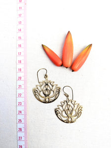 Lotus  Brass Earrings