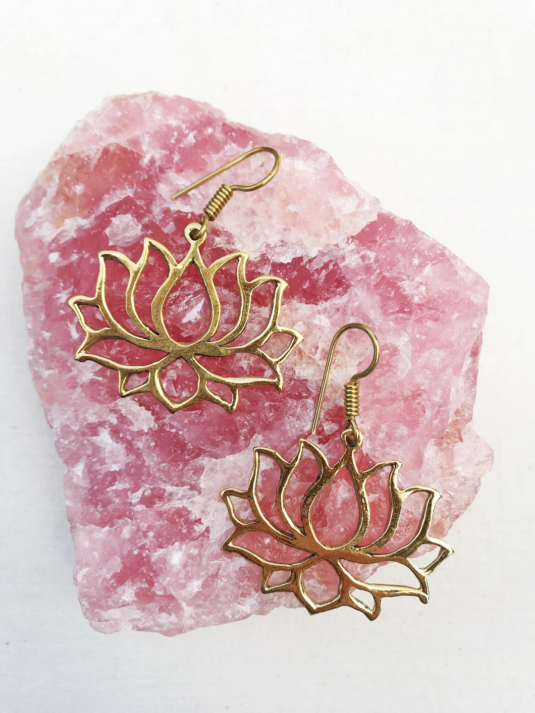 Lotus  Brass Earrings