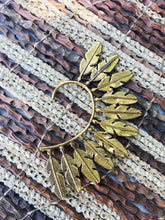 Load image into Gallery viewer, Brass Ear Cuff | Tribal Feather | Ear Wrap |