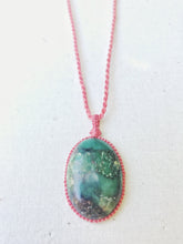 Load image into Gallery viewer, Zoisite Necklace | Micro Macrame | Handmade One of a Kind | Silver Accents