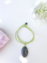Load image into Gallery viewer, Jasper Necklace | Micro Macrame | Handmade One of a Kind | Silver Accents
