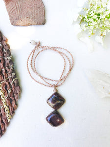 Jasper Necklace | Micro Macrame | Handmade One of a Kind | Silver Accents