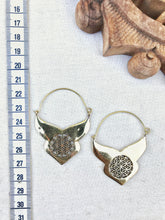Load image into Gallery viewer, Flower of Life Brass Hoop Earrings