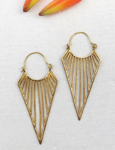 Triangle Joy Brass Earrings