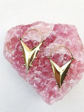 Load image into Gallery viewer, Triangle Brass Earrings