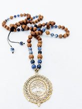 Load image into Gallery viewer, Yoga Mala | Sodalite Sandalwood Tree of Life Pendant Necklace | 108 Beads