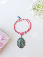 Load image into Gallery viewer, Zoisite Necklace | Micro Macrame | Handmade One of a Kind | Silver Accents