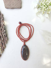 Load image into Gallery viewer, Jasper Necklace | Micro Macrame | Handmade One of a Kind | Silver Accents