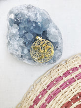 Load image into Gallery viewer, OM Flower of Life Pendant Necklace | With or Without Chain