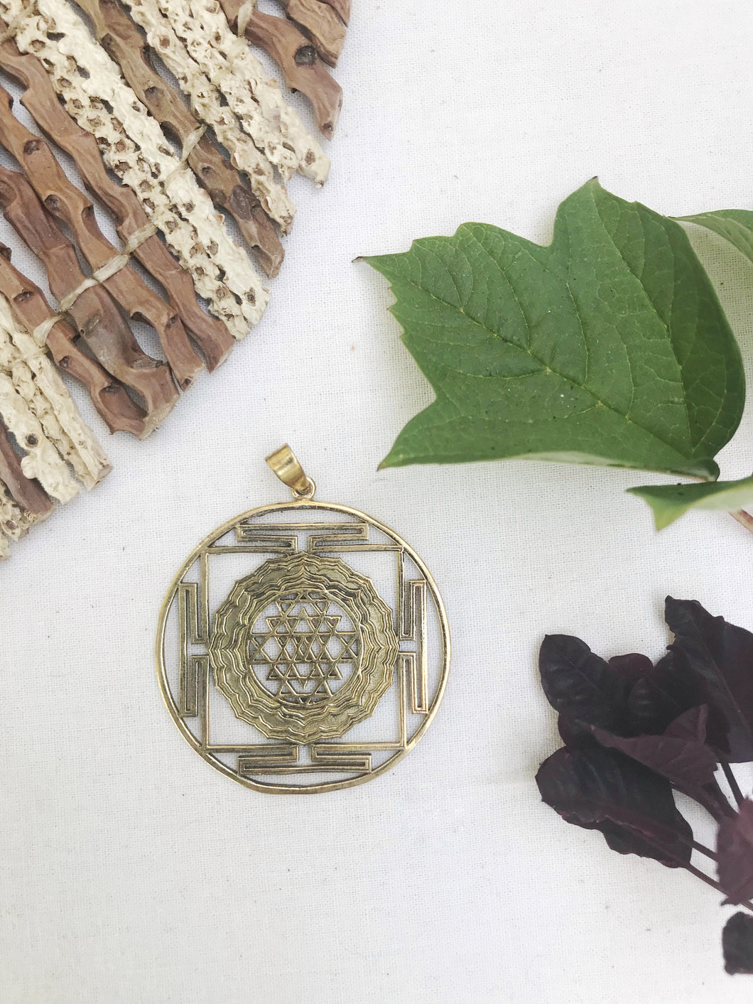Sri Yantra Mandala Pendant Necklace | With or Without Chain