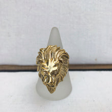 Load image into Gallery viewer, Lion Leo Large Brass Ring