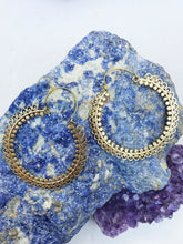 Load image into Gallery viewer, Large Indian Brass Hoop Earrings