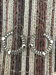 Circles Brass Hoop Earrings