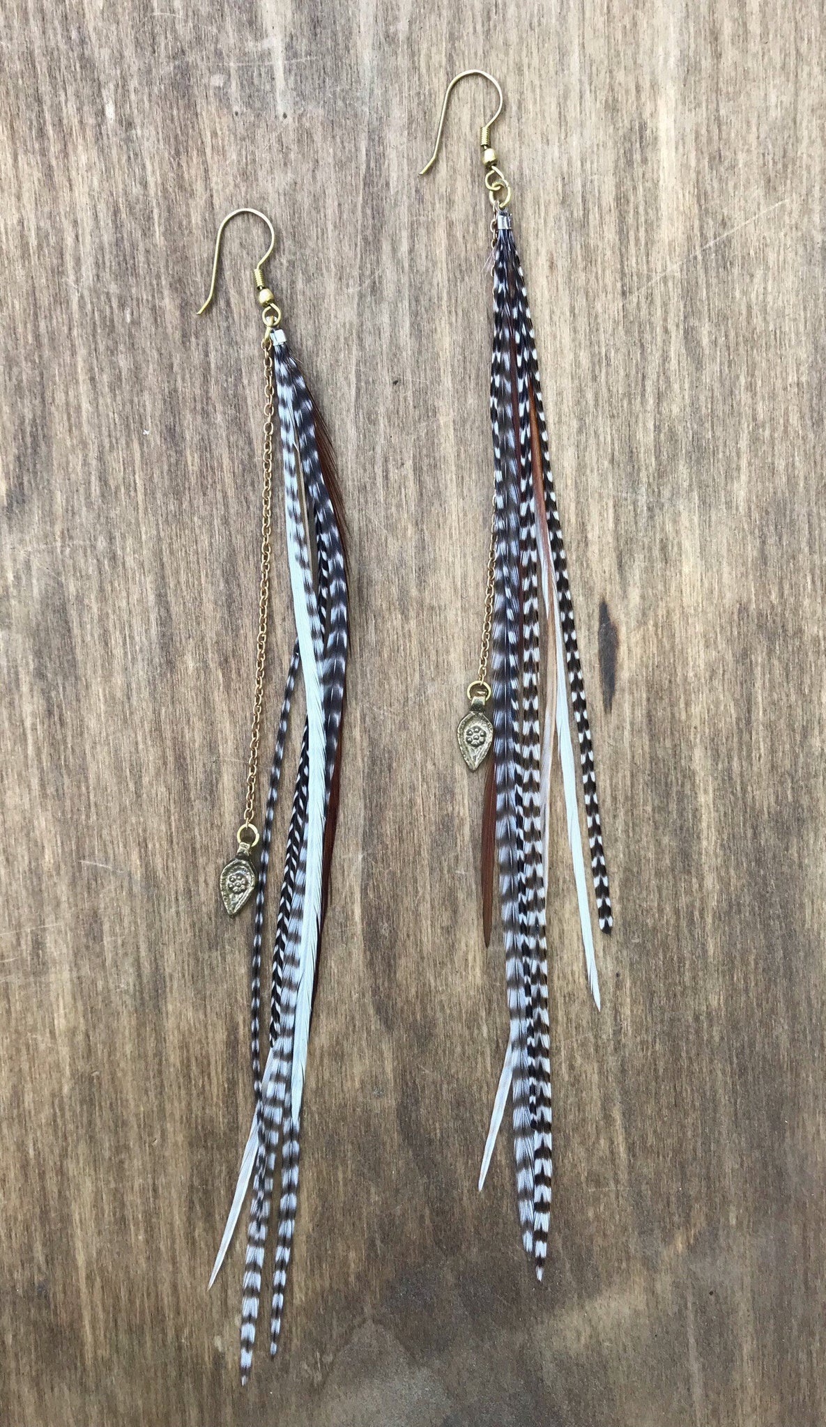 Natural Craft Feathers Bulk Earring Feathers for Earrings Fly Tying  Feathers Patterned Thin Craft Feathers Feather Extensions 25 per Pack 