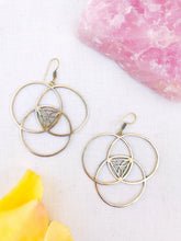 Load image into Gallery viewer, Seed of Life Brass Earrings