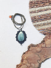 Load image into Gallery viewer, Labradorite Necklace | Micro Macrame | Handmade One of a Kind | Silver Accents
