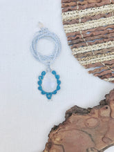 Load image into Gallery viewer, Rainbow Moonstone Necklace | Micro Macrame | Handmade One of a Kind | Silver Accents