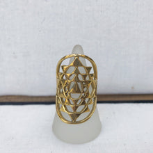 Load image into Gallery viewer, Sri Yantra Brass Ring