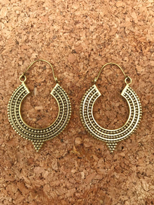 Indian Hoop Brass Earrings