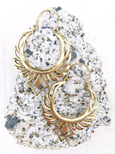 Load image into Gallery viewer, Phoenix Rising Brass Hoop Earrings