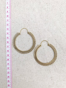 Simple Brass Hoop Earrings,