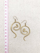 Load image into Gallery viewer, Snake Brass Earrings