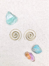 Load image into Gallery viewer, Solid Spiral Brass Earrings