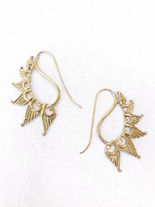 Inner Flame Brass Earrings