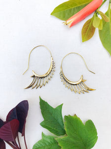 Angel Wings Brass Earrings