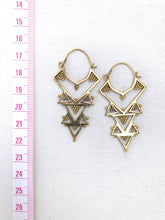 Load image into Gallery viewer, River Goddess Brass Earrings