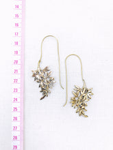 Load image into Gallery viewer, Hanging Leaves Brass Earrings